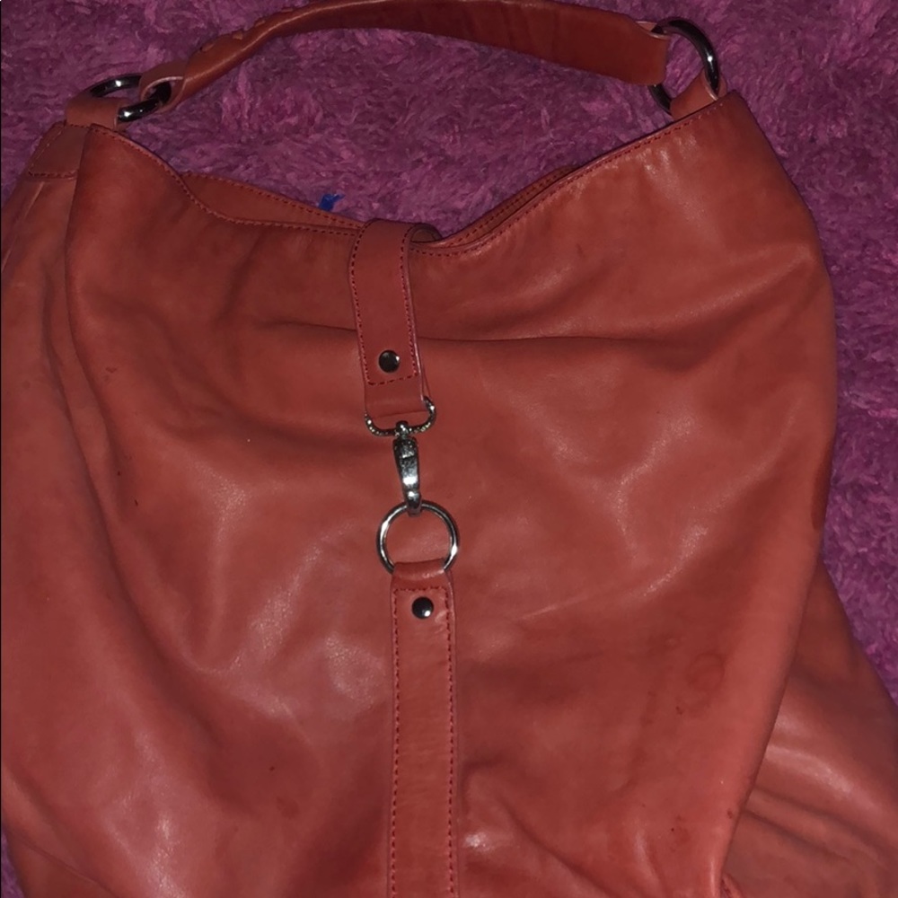 Bloomingdales Red leather hobo bag